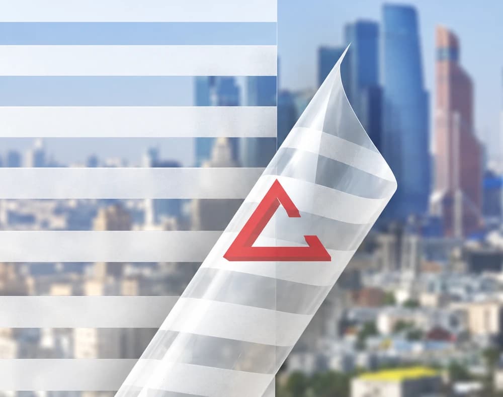 декоративная плёнка прозрачный BIG BLINDS — тонировка окон квартир, домов и зданий в Москве — главное фото