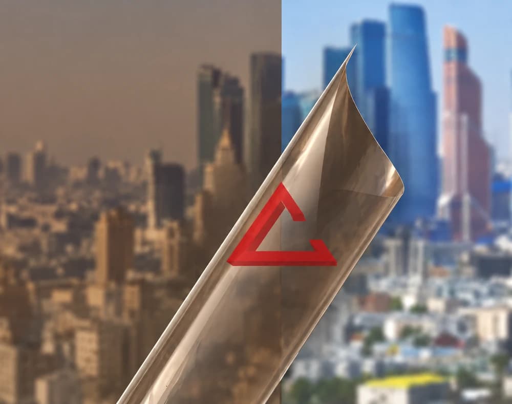 декоративная плёнка бронзовый глянцевый CRYSTAL BRONZE — тонировка окон квартир, домов и зданий в Москве — главное фото