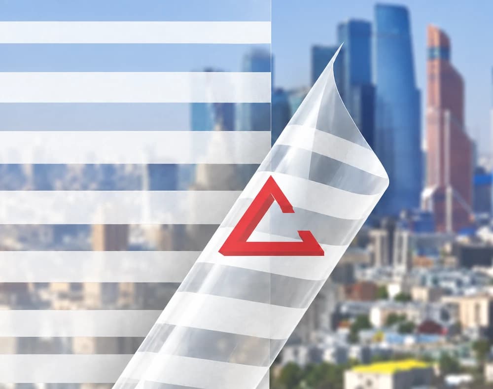 декоративная плёнка белый DECO 1 полоса 45 мм — тонировка окон квартир, домов и зданий в Москве — главное фото