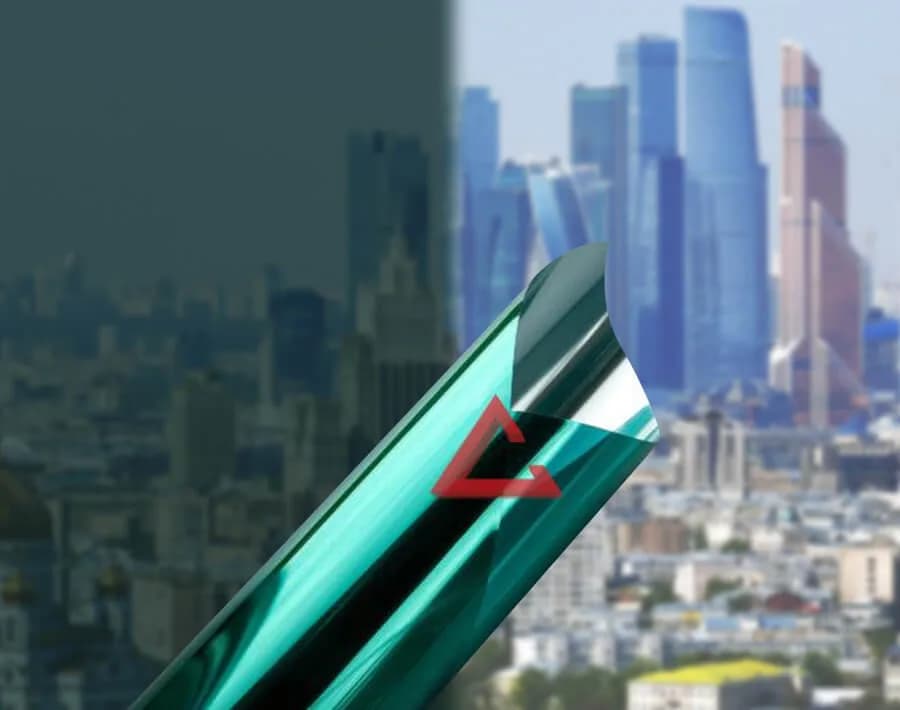 солнцезащитная плёнка зелёная/серебро R-Green 15 зелёная/серебро — тонировка окон квартир, домов и зданий в Москве