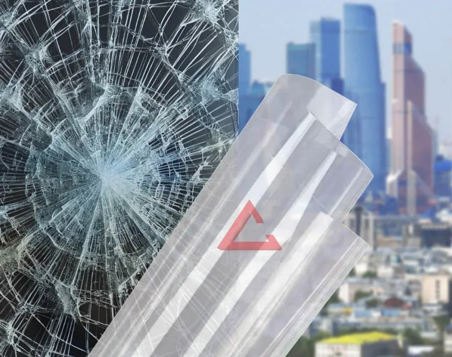 бронирующая плёнка прозрачный SAFETY 4 mil (СМ2) — тонировка окон квартир, домов и зданий в Москве