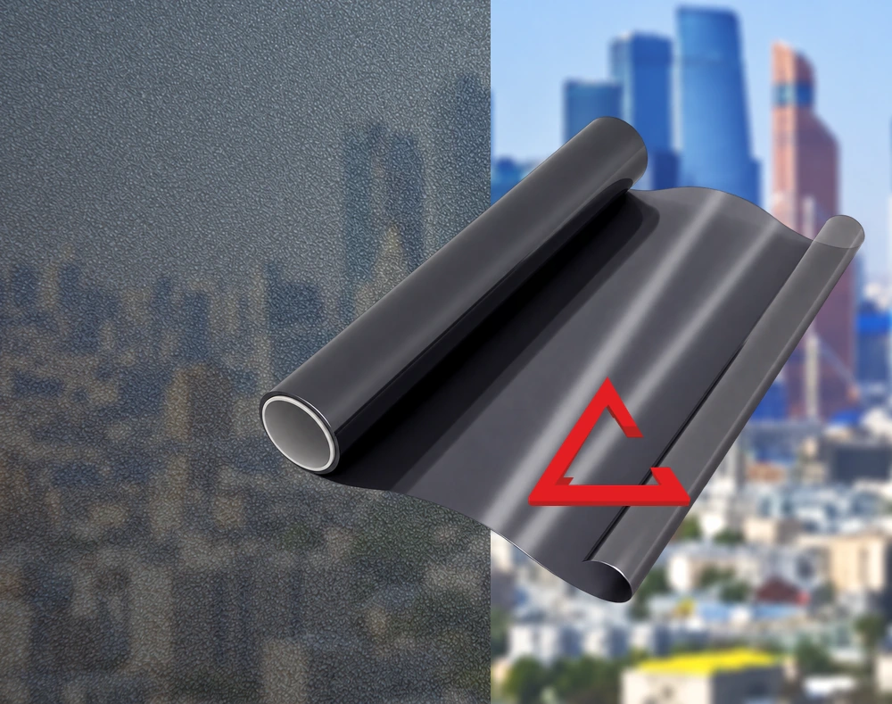 декоративная плёнка чёрный матовый MATTE FROST BLACK — тонировка окон квартир, домов и зданий в Москве