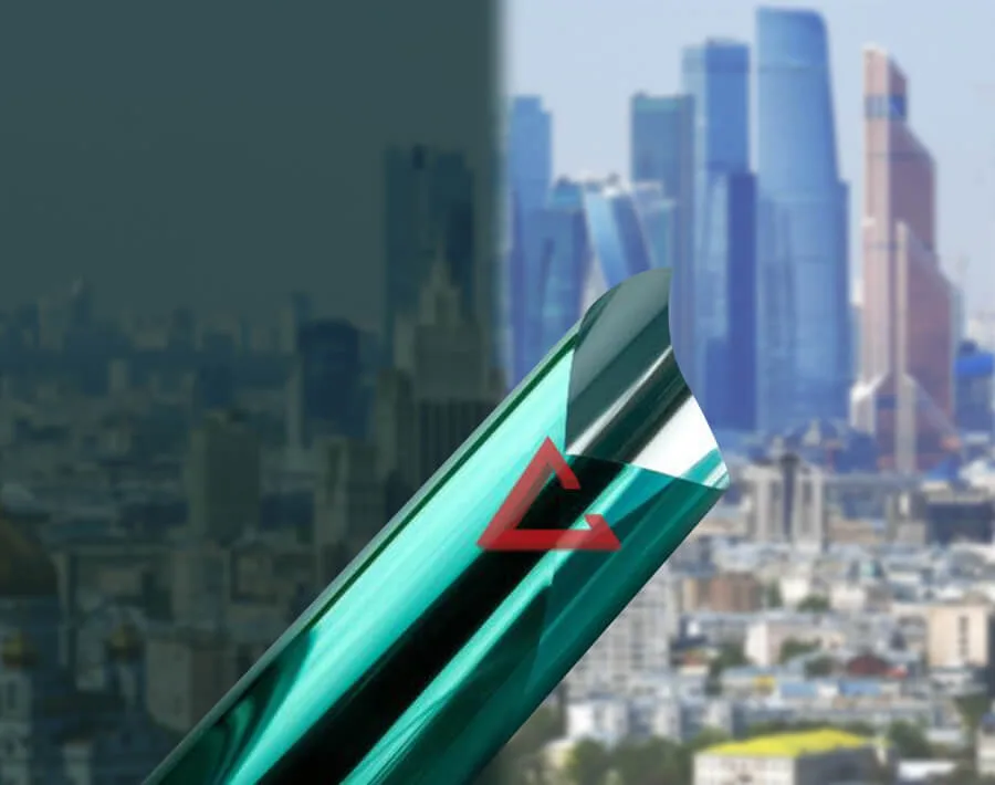 солнцезащитная плёнка зелёная/серебро R-Green 15 зелёная/серебро — тонировка окон квартир, домов и зданий в Москве