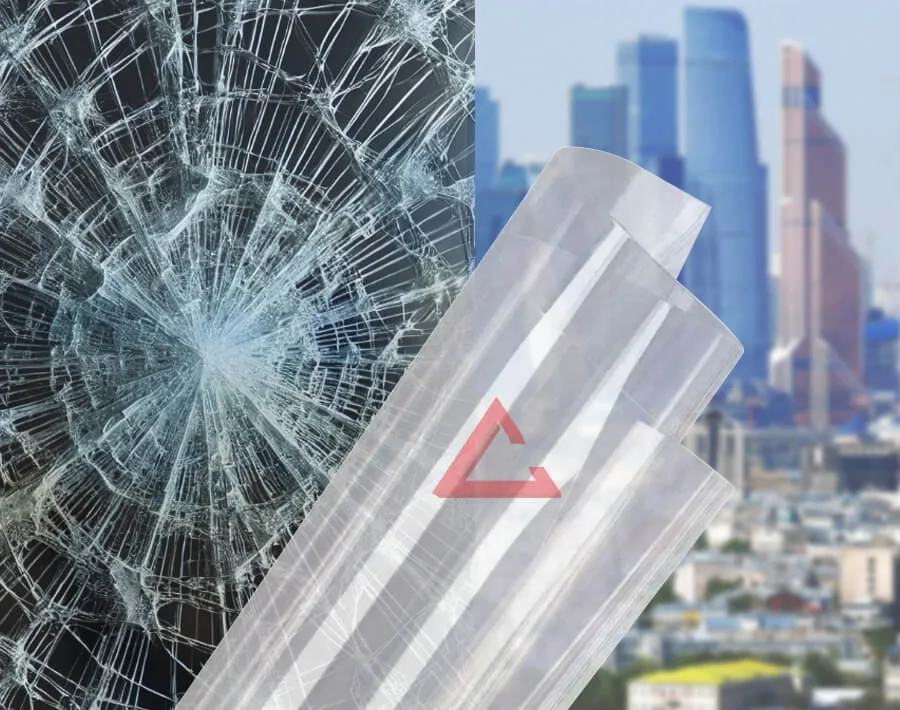 бронирующая плёнка прозрачный SAFETY 4 mil (СМ2) — тонировка окон квартир, домов и зданий в Москве